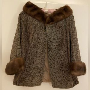 Vintage Lambswool Mink Coat